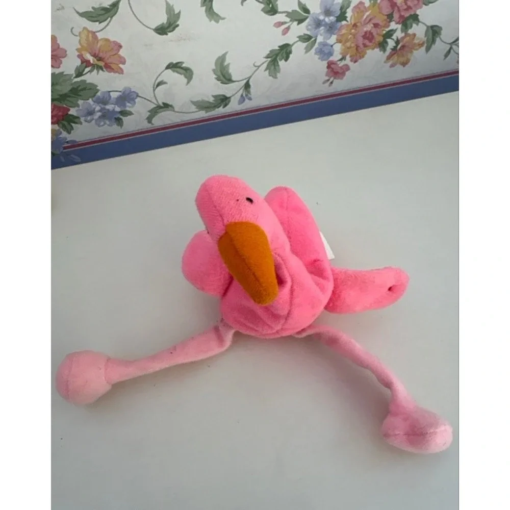 Ty Beanie Babies Lot Louie the Lion Pinky the Flamingo Bernie St Bernard Vintage